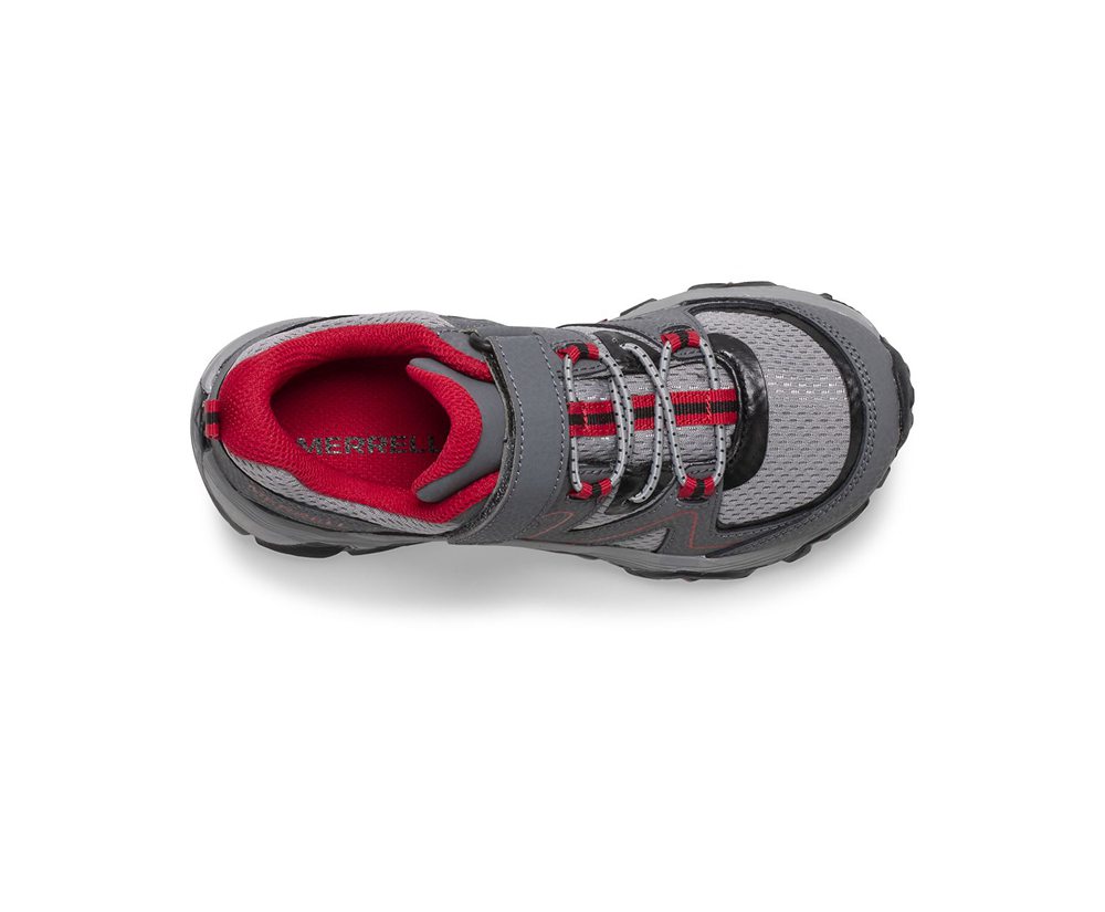 Merrell Hiking Shoes Grey/Red/Black - Trail Quest - Kids 56WFXSVNG